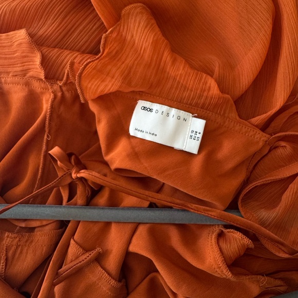 ASOS Orange Ruffle Dress - Picture 5 of 5